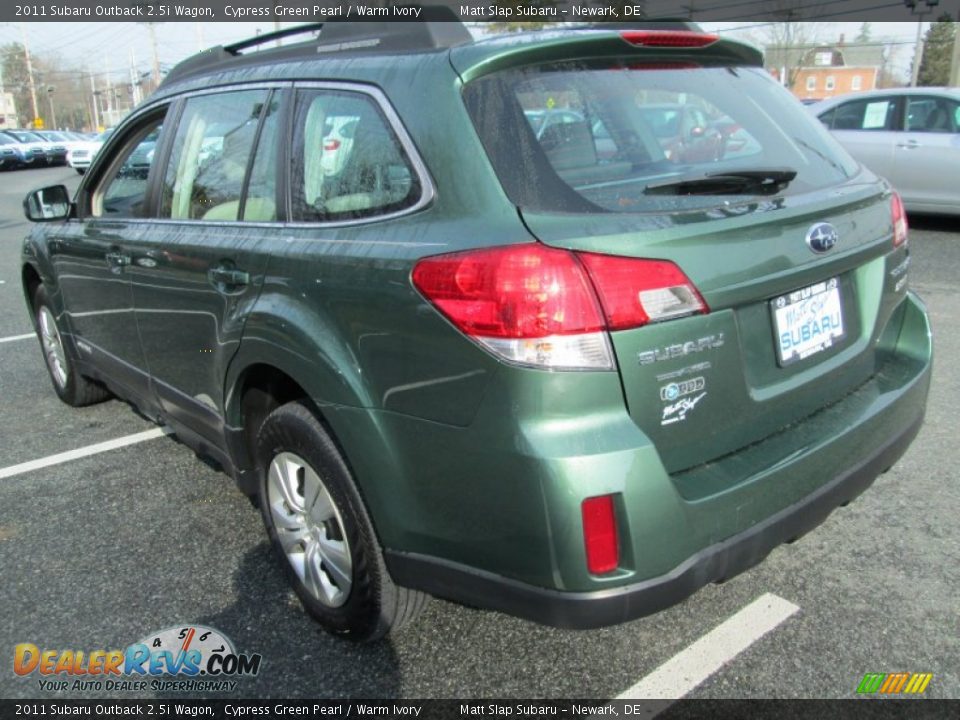 2011 Subaru Outback 2.5i Wagon Cypress Green Pearl / Warm Ivory Photo #8