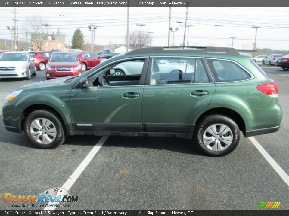 2011 Subaru Outback 2.5i Wagon Cypress Green Pearl / Warm Ivory Photo #9
