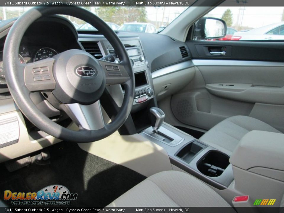 2011 Subaru Outback 2.5i Wagon Cypress Green Pearl / Warm Ivory Photo #10