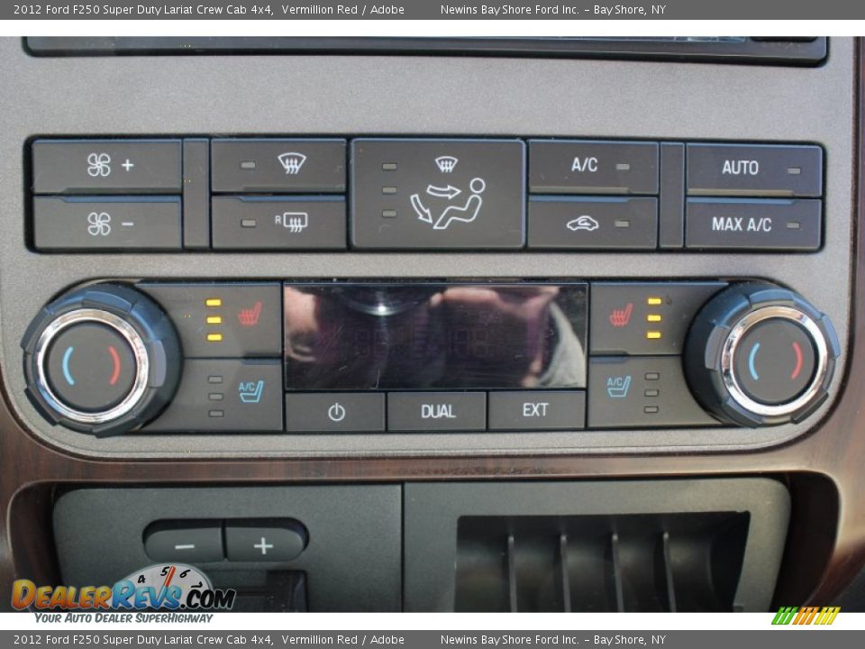 2012 Ford F250 Super Duty Lariat Crew Cab 4x4 Vermillion Red / Adobe Photo #13