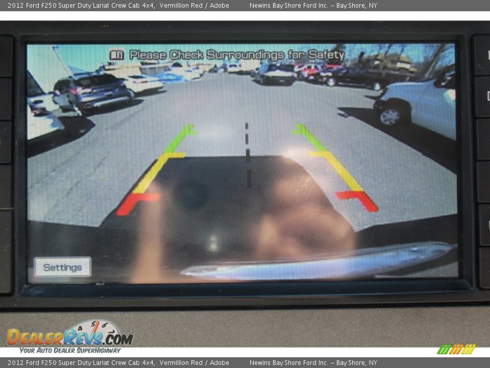 2012 Ford F250 Super Duty Lariat Crew Cab 4x4 Vermillion Red / Adobe Photo #15