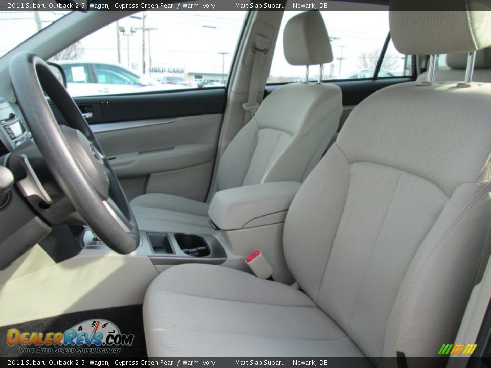 2011 Subaru Outback 2.5i Wagon Cypress Green Pearl / Warm Ivory Photo #14