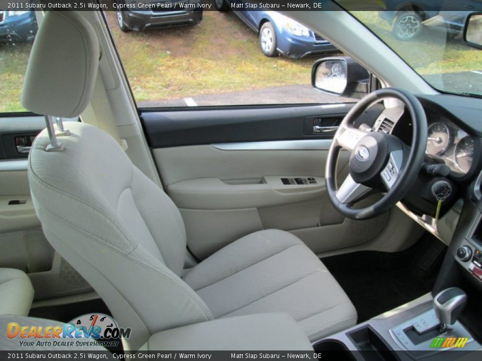 2011 Subaru Outback 2.5i Wagon Cypress Green Pearl / Warm Ivory Photo #15
