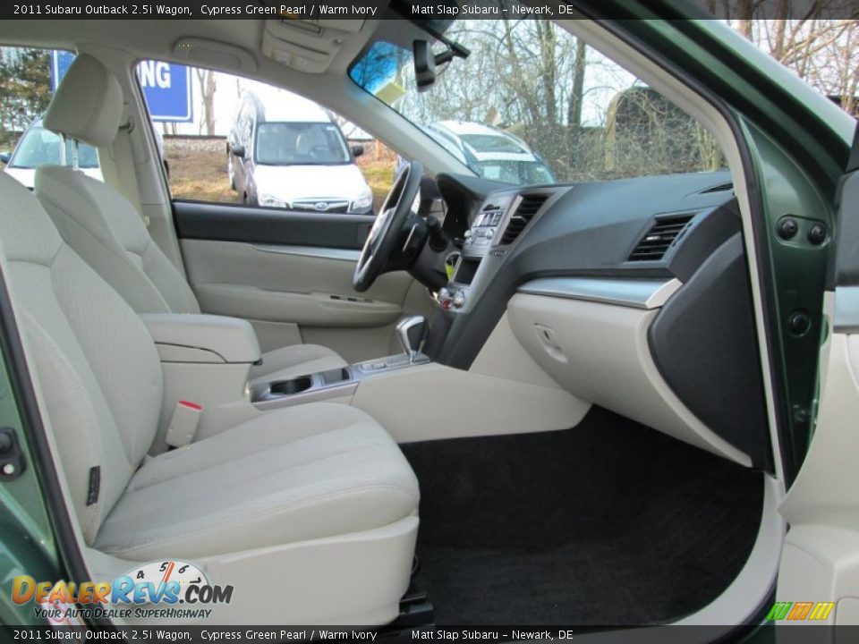 2011 Subaru Outback 2.5i Wagon Cypress Green Pearl / Warm Ivory Photo #16