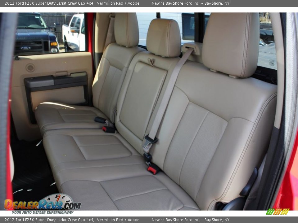 2012 Ford F250 Super Duty Lariat Crew Cab 4x4 Vermillion Red / Adobe Photo #19