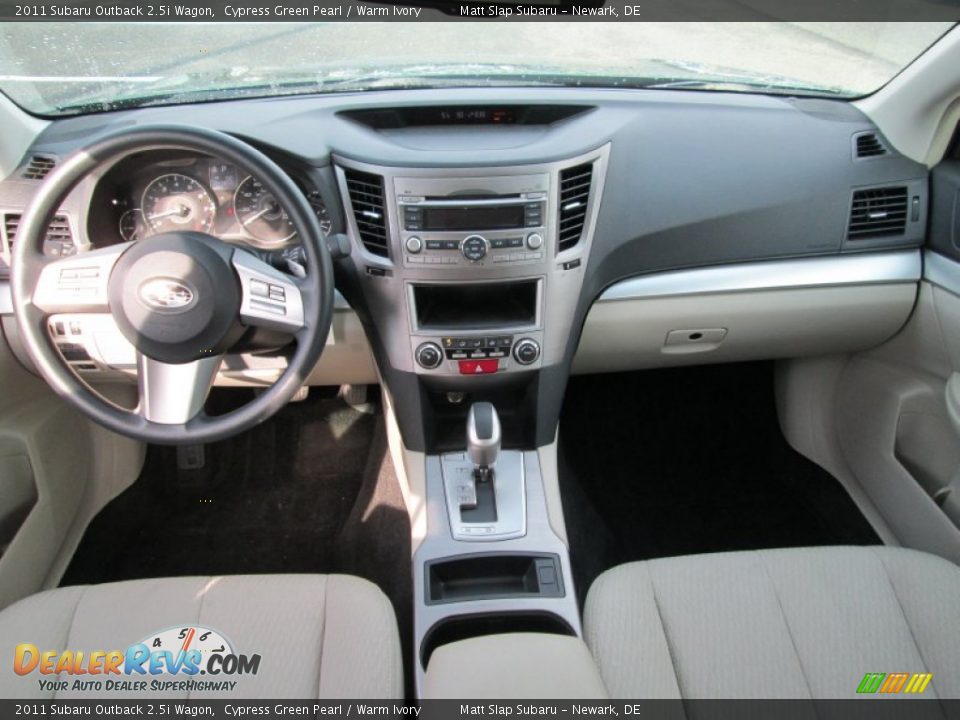 2011 Subaru Outback 2.5i Wagon Cypress Green Pearl / Warm Ivory Photo #22