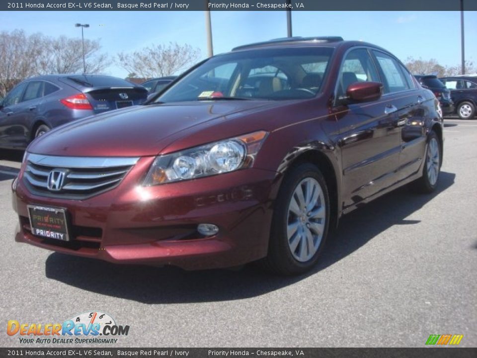 2011 Honda Accord EX-L V6 Sedan Basque Red Pearl / Ivory Photo #1