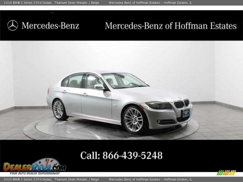 2010 BMW 3 Series 335d Sedan Titanium Silver Metallic / Beige Photo #1