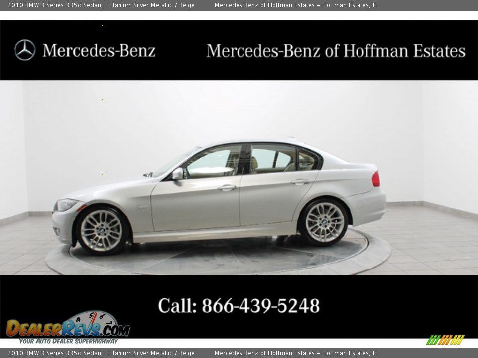 2010 BMW 3 Series 335d Sedan Titanium Silver Metallic / Beige Photo #2