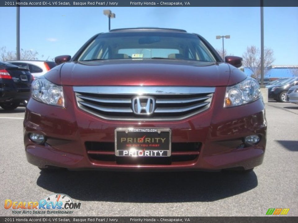 2011 Honda Accord EX-L V6 Sedan Basque Red Pearl / Ivory Photo #8