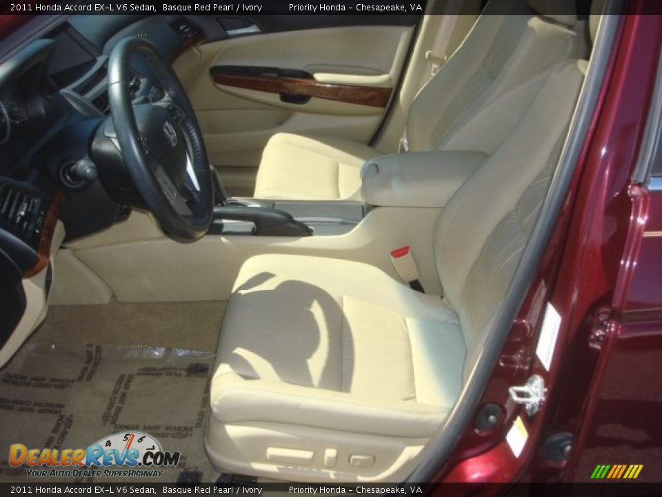 2011 Honda Accord EX-L V6 Sedan Basque Red Pearl / Ivory Photo #9