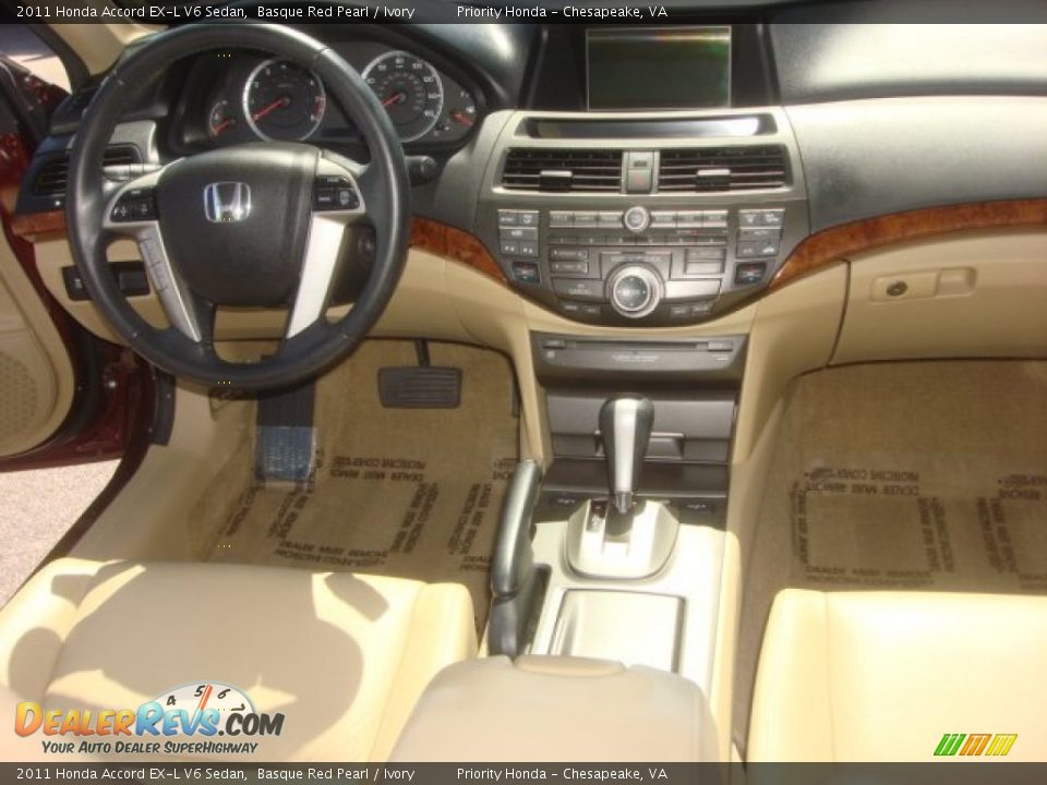 2011 Honda Accord EX-L V6 Sedan Basque Red Pearl / Ivory Photo #12