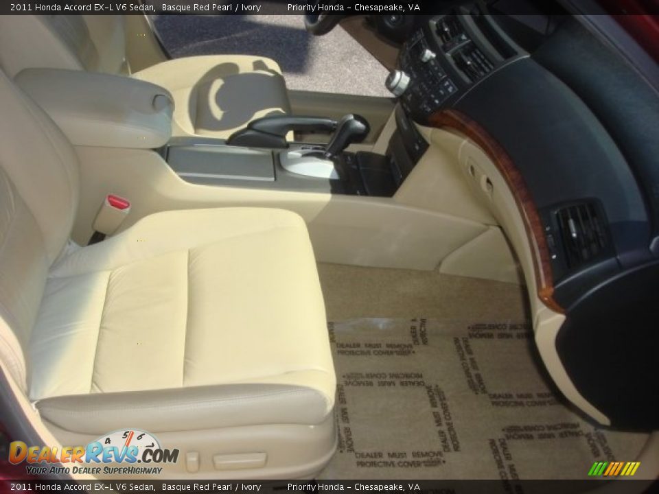 2011 Honda Accord EX-L V6 Sedan Basque Red Pearl / Ivory Photo #13