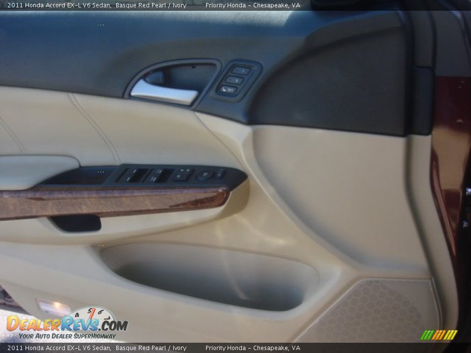 2011 Honda Accord EX-L V6 Sedan Basque Red Pearl / Ivory Photo #17