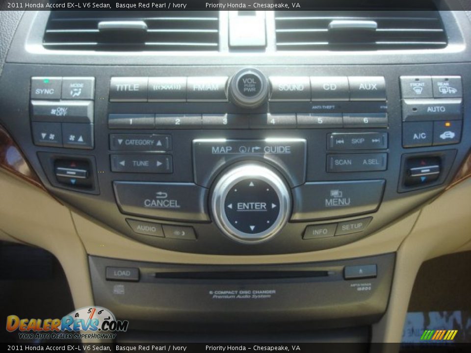 2011 Honda Accord EX-L V6 Sedan Basque Red Pearl / Ivory Photo #23