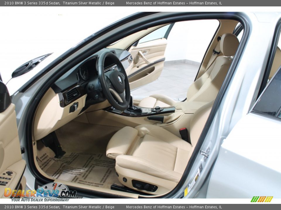 2010 BMW 3 Series 335d Sedan Titanium Silver Metallic / Beige Photo #18