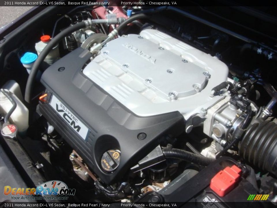 2011 Honda Accord EX-L V6 Sedan Basque Red Pearl / Ivory Photo #31