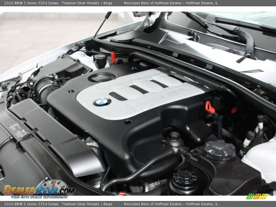 2010 BMW 3 Series 335d Sedan Titanium Silver Metallic / Beige Photo #25