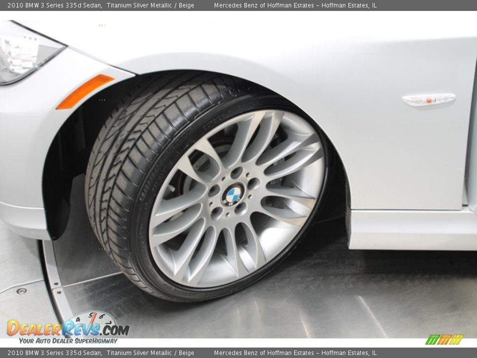 2010 BMW 3 Series 335d Sedan Titanium Silver Metallic / Beige Photo #26