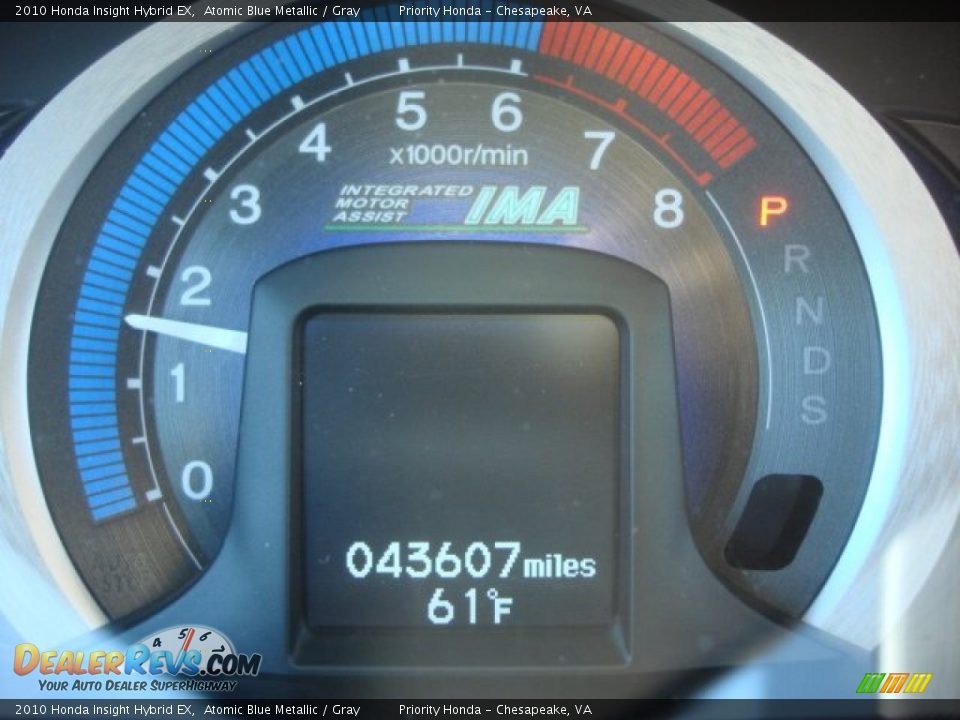 2010 Honda Insight Hybrid EX Atomic Blue Metallic / Gray Photo #20