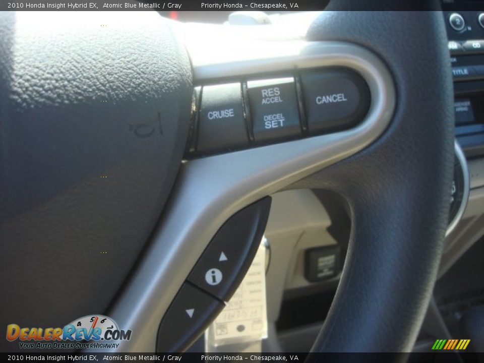 2010 Honda Insight Hybrid EX Atomic Blue Metallic / Gray Photo #24