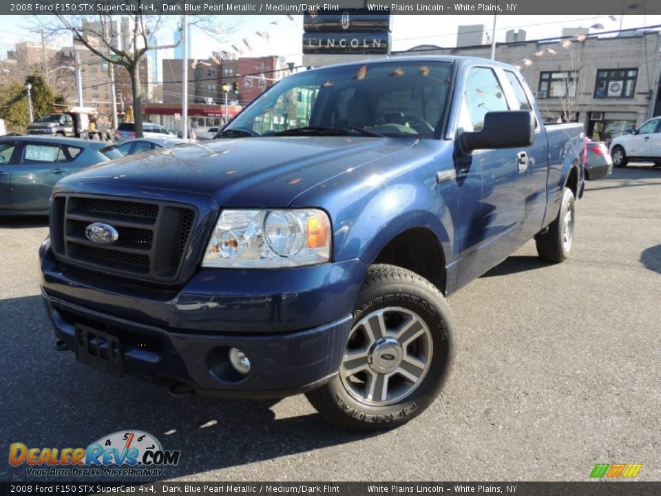2008 Ford F150 STX SuperCab 4x4 Dark Blue Pearl Metallic / Medium/Dark Flint Photo #1