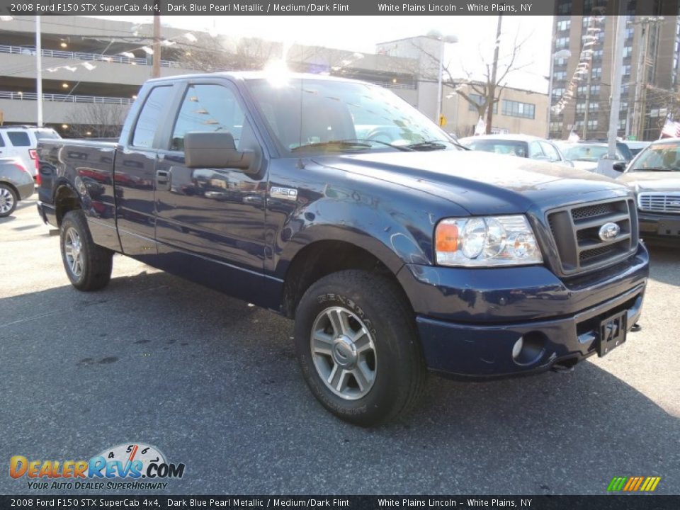 2008 Ford F150 STX SuperCab 4x4 Dark Blue Pearl Metallic / Medium/Dark Flint Photo #4