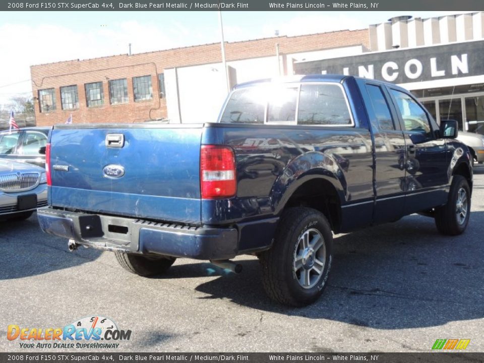 2008 Ford F150 STX SuperCab 4x4 Dark Blue Pearl Metallic / Medium/Dark Flint Photo #7