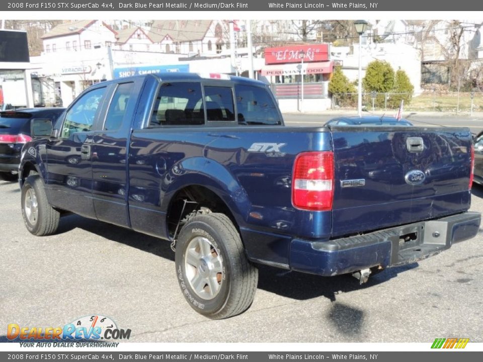 2008 Ford F150 STX SuperCab 4x4 Dark Blue Pearl Metallic / Medium/Dark Flint Photo #9
