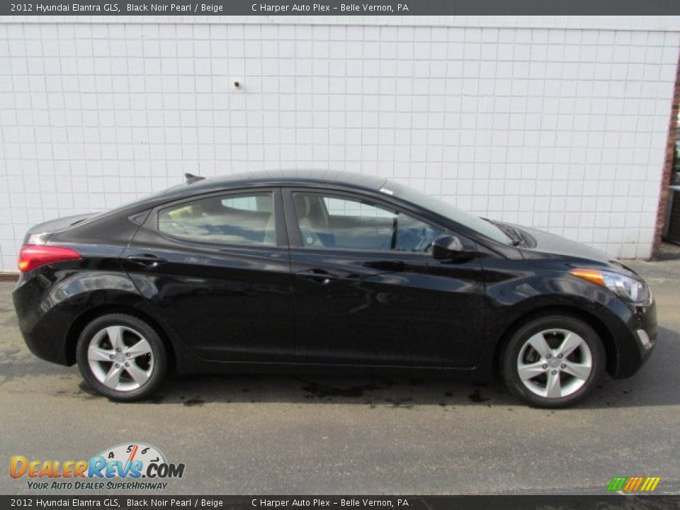 2012 Hyundai Elantra GLS Black Noir Pearl / Beige Photo #2