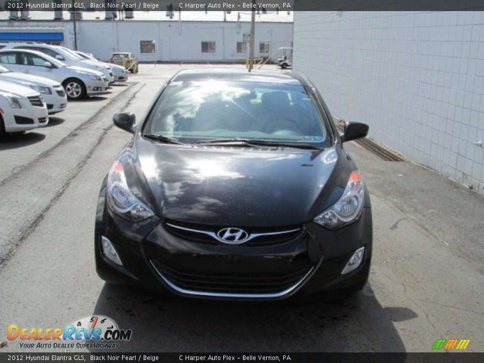 2012 Hyundai Elantra GLS Black Noir Pearl / Beige Photo #4