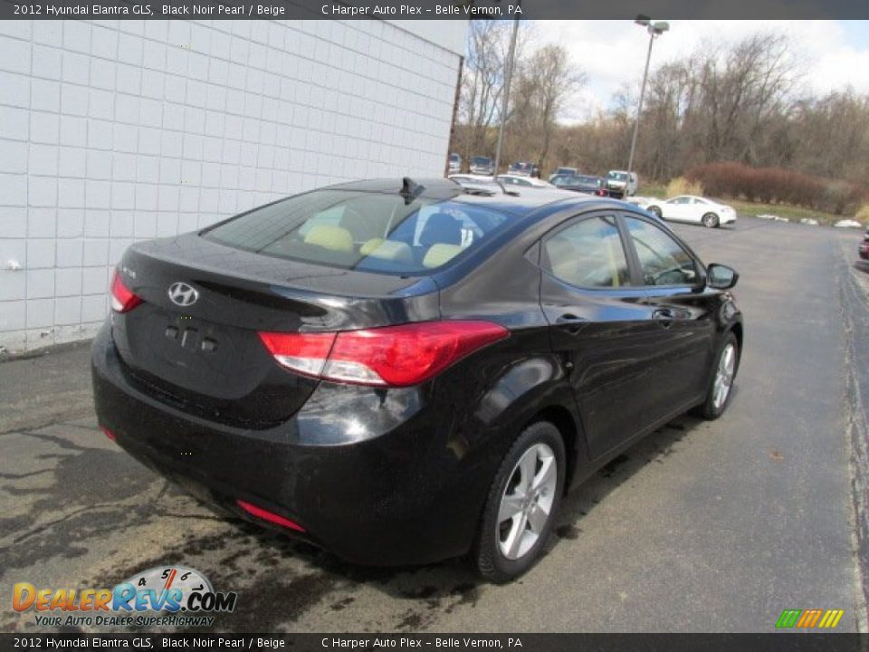 2012 Hyundai Elantra GLS Black Noir Pearl / Beige Photo #8