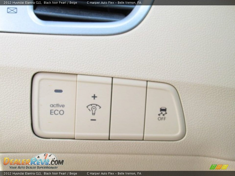 2012 Hyundai Elantra GLS Black Noir Pearl / Beige Photo #15