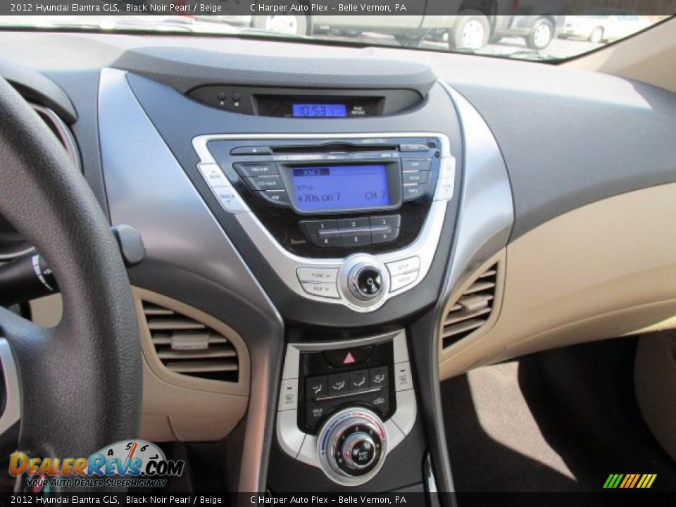 2012 Hyundai Elantra GLS Black Noir Pearl / Beige Photo #16