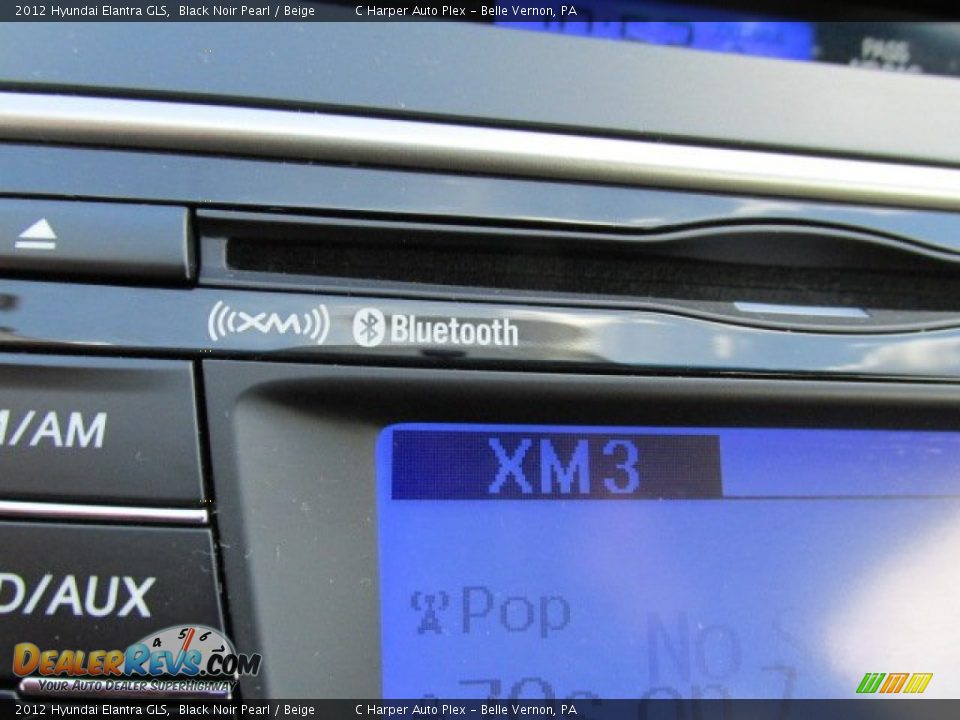 2012 Hyundai Elantra GLS Black Noir Pearl / Beige Photo #17