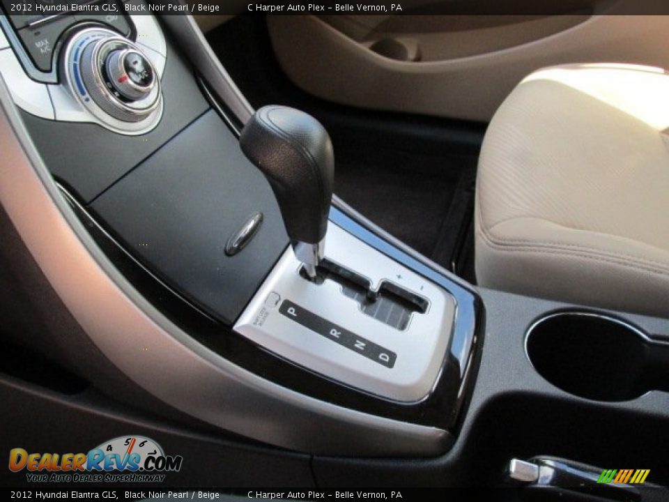 2012 Hyundai Elantra GLS Black Noir Pearl / Beige Photo #18