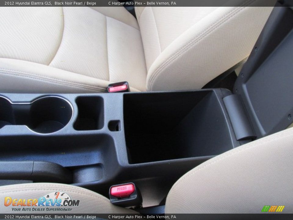 2012 Hyundai Elantra GLS Black Noir Pearl / Beige Photo #20