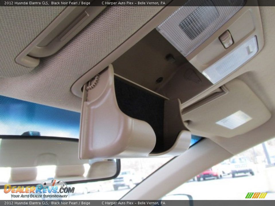 2012 Hyundai Elantra GLS Black Noir Pearl / Beige Photo #21