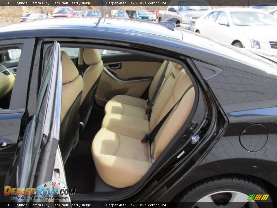 2012 Hyundai Elantra GLS Black Noir Pearl / Beige Photo #22