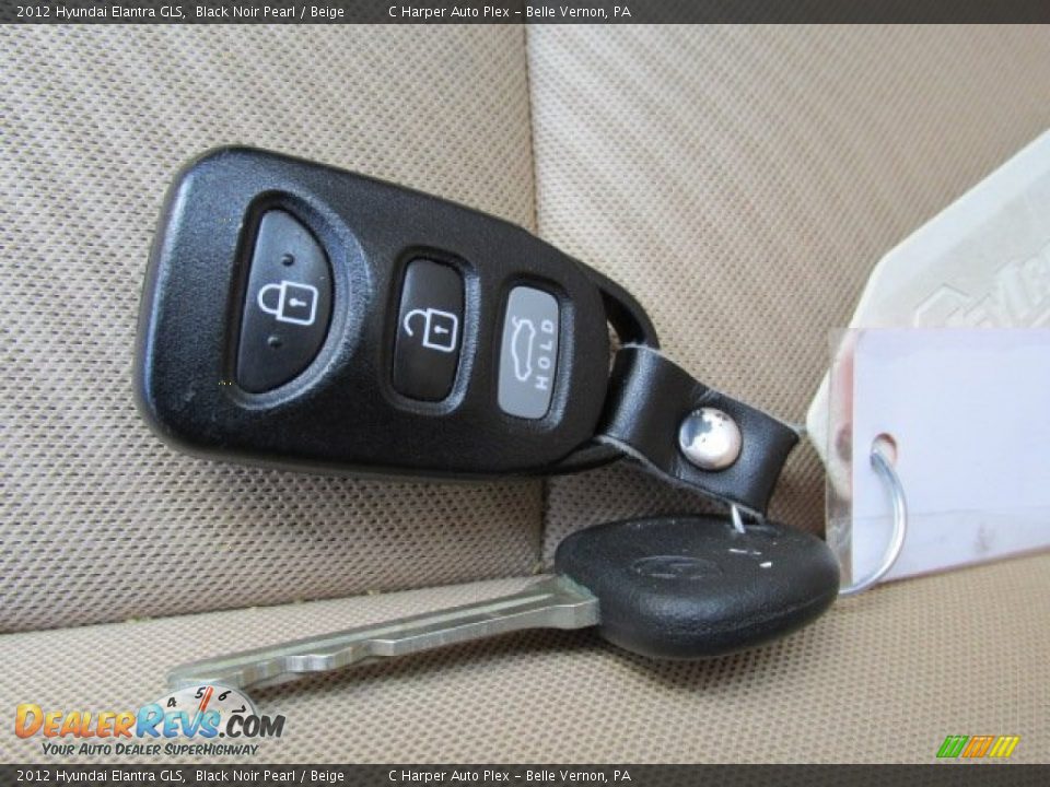 2012 Hyundai Elantra GLS Black Noir Pearl / Beige Photo #23