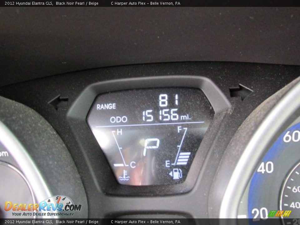2012 Hyundai Elantra GLS Black Noir Pearl / Beige Photo #25