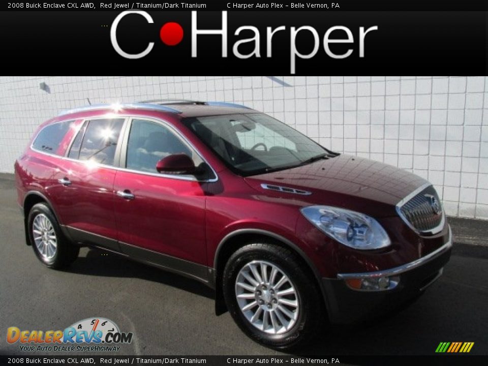 2008 Buick Enclave CXL AWD Red Jewel / Titanium/Dark Titanium Photo #1