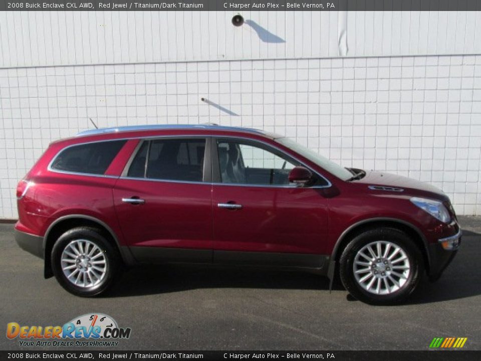 2008 Buick Enclave CXL AWD Red Jewel / Titanium/Dark Titanium Photo #2