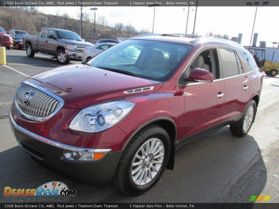 2008 Buick Enclave CXL AWD Red Jewel / Titanium/Dark Titanium Photo #6