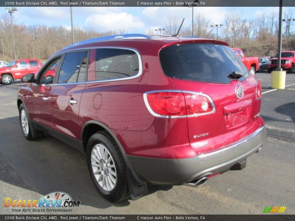 2008 Buick Enclave CXL AWD Red Jewel / Titanium/Dark Titanium Photo #7