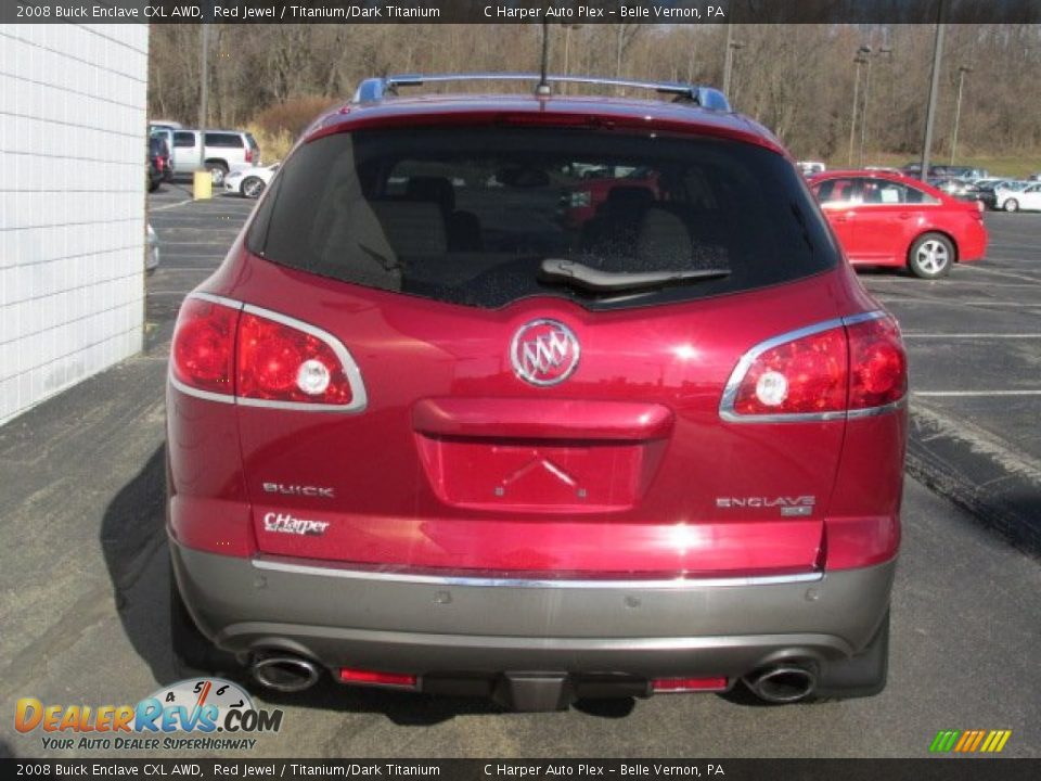 2008 Buick Enclave CXL AWD Red Jewel / Titanium/Dark Titanium Photo #8