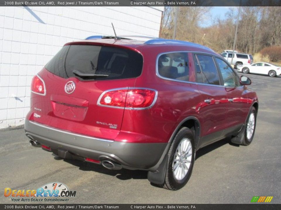 2008 Buick Enclave CXL AWD Red Jewel / Titanium/Dark Titanium Photo #9