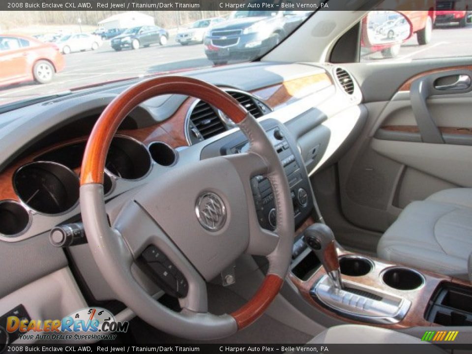 2008 Buick Enclave CXL AWD Red Jewel / Titanium/Dark Titanium Photo #12
