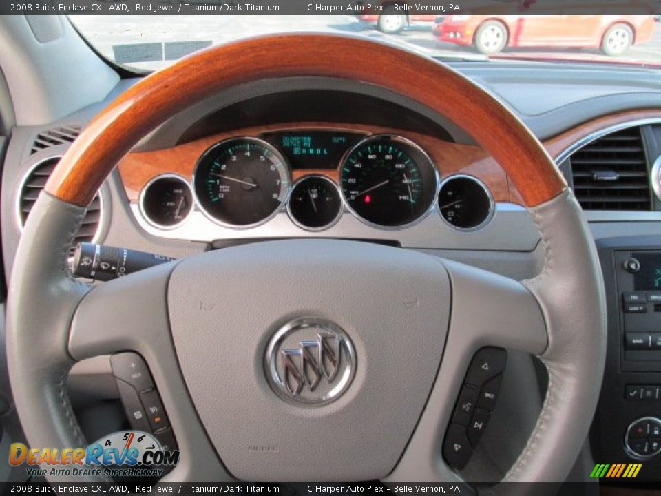 2008 Buick Enclave CXL AWD Red Jewel / Titanium/Dark Titanium Photo #17