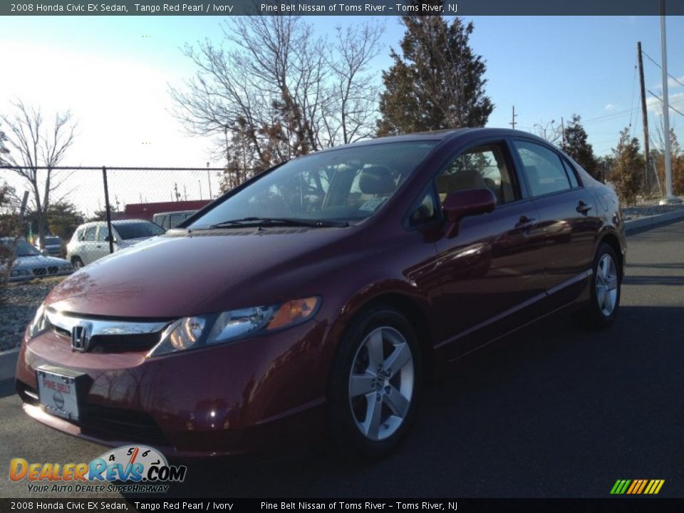 2008 Honda Civic EX Sedan Tango Red Pearl / Ivory Photo #1